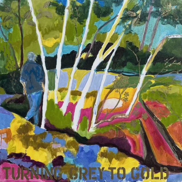 Turning Grey to Gold, 30 x 30 inches